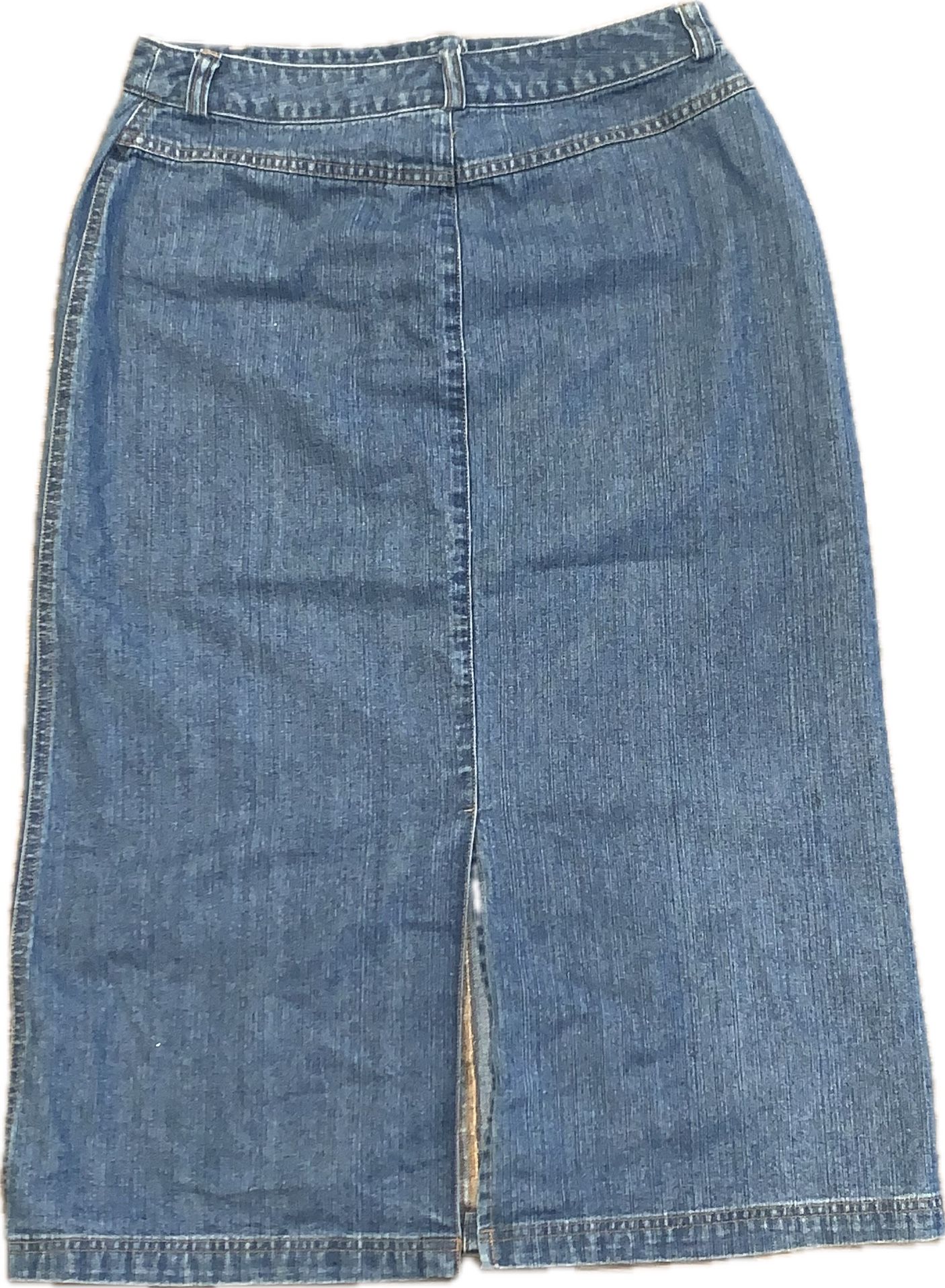 Style & Co Petite Straight Pencil Long Blue Denim Skirt Women’s Size 10P Vintage Y2K