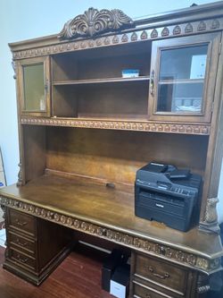 Wooden Desk with Hutch/Credenza  ONLY $750