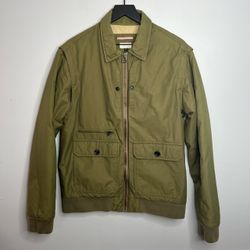 Apolis Global Citizen Nylon Cotton Cameraman Jacket Mens Medium Green Vest