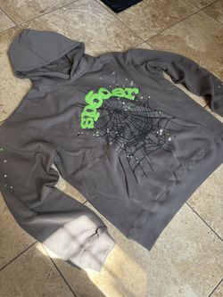Green Gray Spider Hoodie BRAND NEW