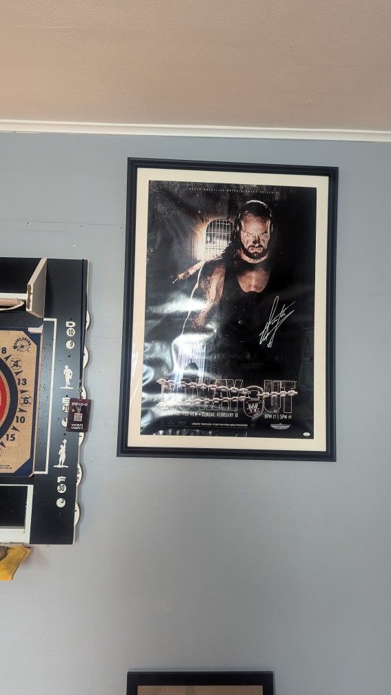 WWE Undertaker Signed Poster