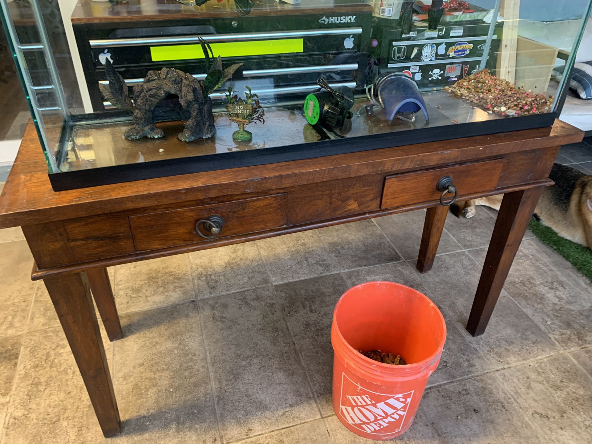 Fish Tank 55 Gallons With Stand + Extras 