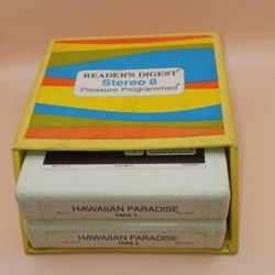 Vintage Readers Digest Stereo 8  Hawaiian Paradise tape 1 and 2