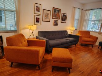 Mid century modern sofa set of 3