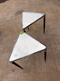 Set of 2 Triangle Side Tables