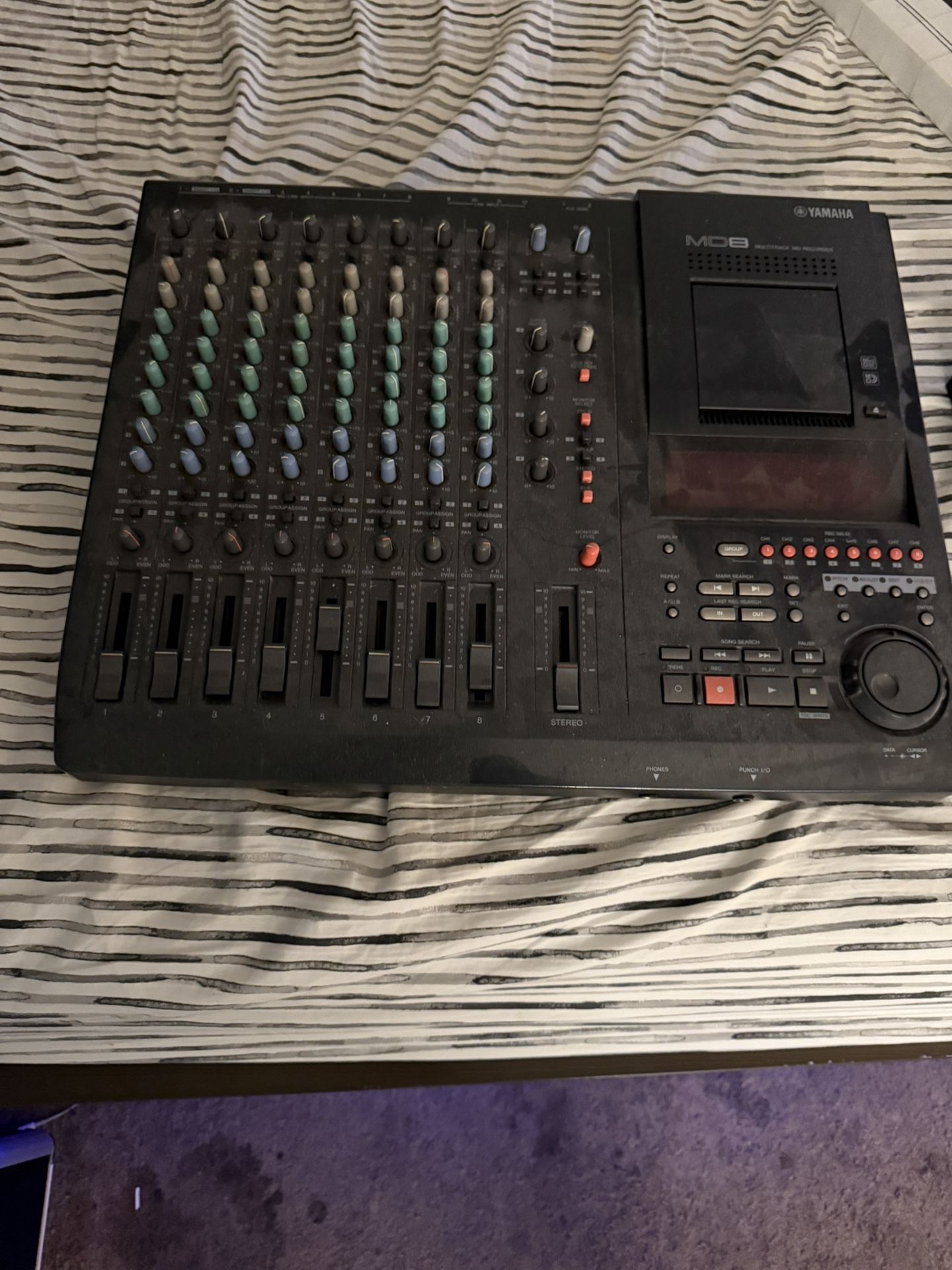 Yamaha Dual Channel Tape Recorder & Tacscam Mixer Board