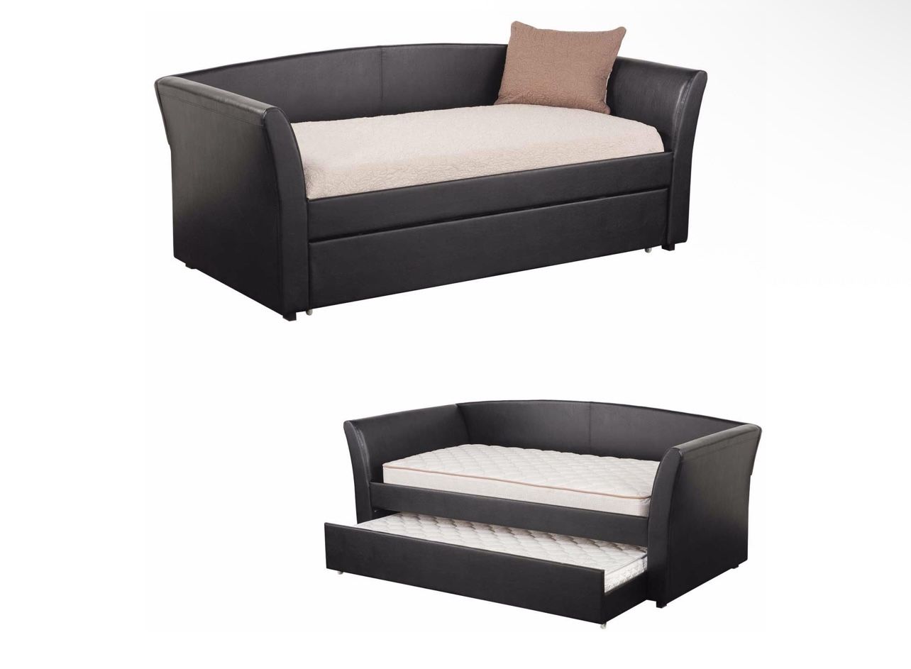 Black Day Twin Bed W/ Pull Out Trundle