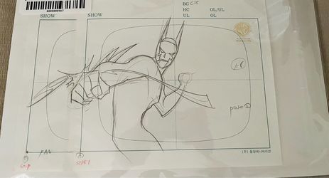 Warner Bros Batman Original Animation Production Drawing