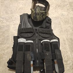Paintball Vest And Mask