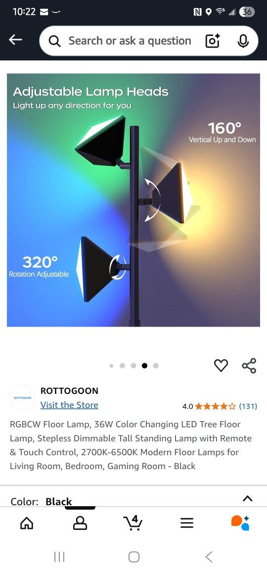 Rainbow&White Light Floor Lamp BNITB