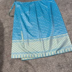 Costume Indian Dress Skirt Gold And Blue Jasmine Princess Halloween 