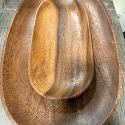 Wooden Serving Tray Set