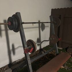 Weights And Squat/press Rack 