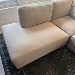 Grey fabric couch
