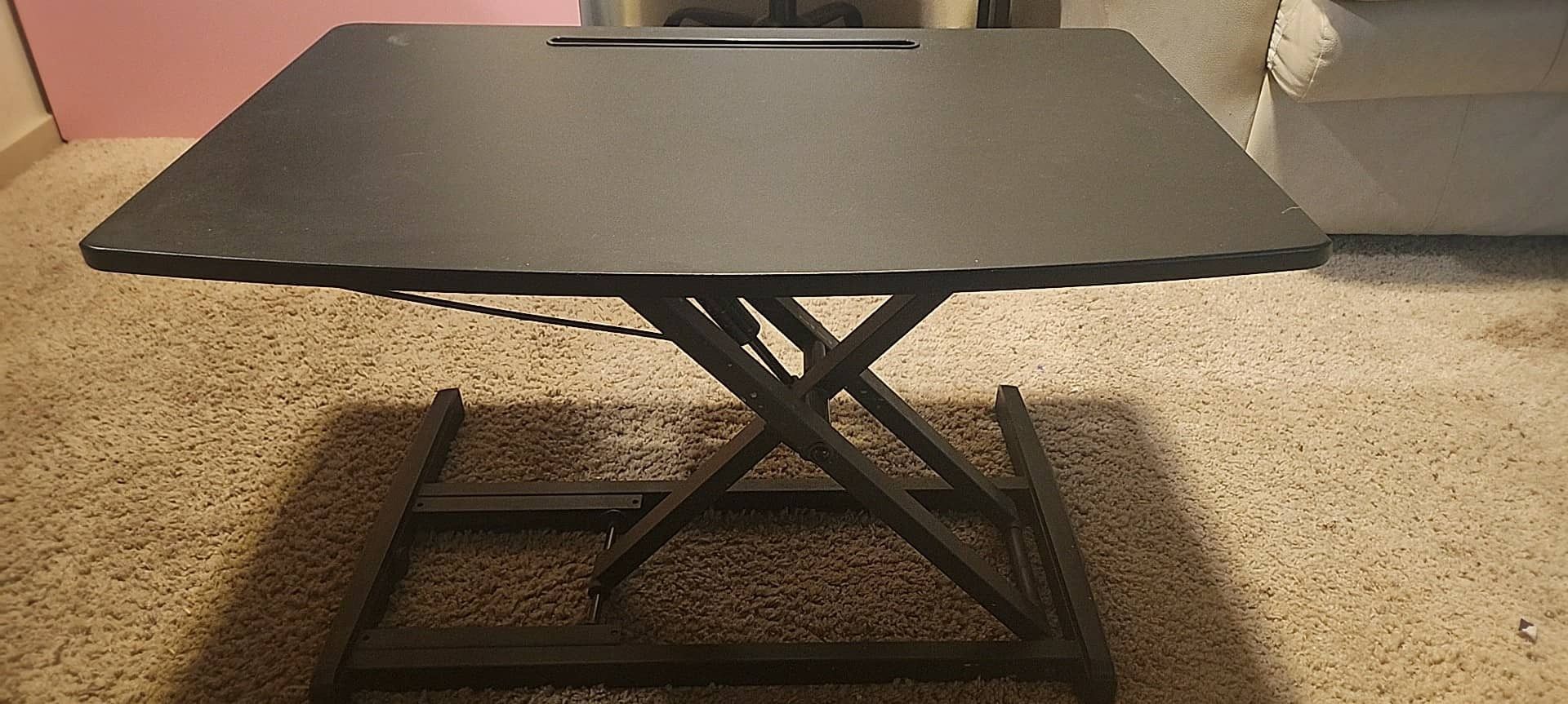 Black Adjustable Standing Desk Converter