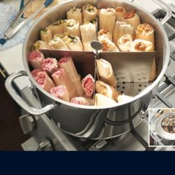 OLLA DE 20 QT CLÁSICA DE ACERO INOXIDABLE CON PARRILLA Y DIVISOR PRINCESS HOUSE 🌻 🌷 