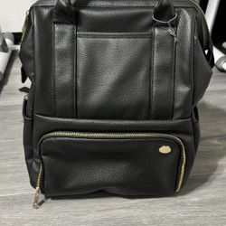 Faux Leather Diaper Bag