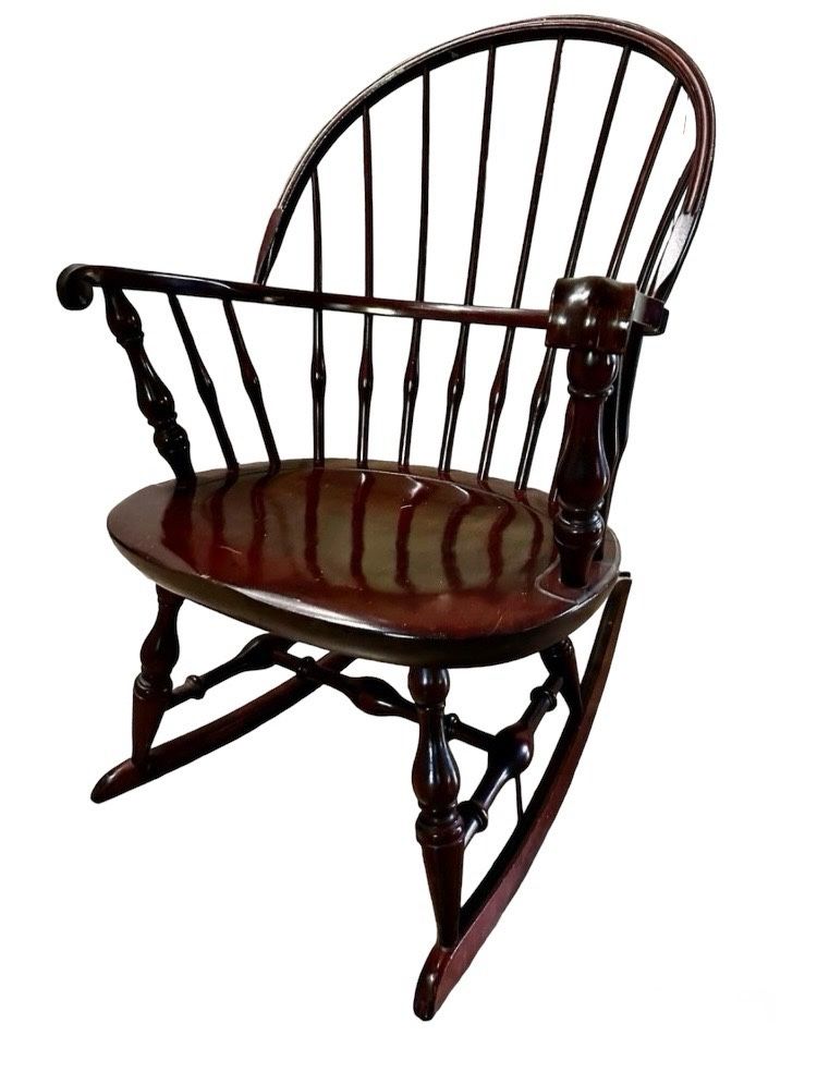 Nichols & Stone Vintage Windsor Sack Back Spindle Rocker.