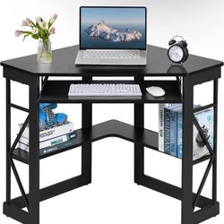 Black Corner Desk 