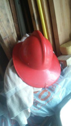 Red helmet.