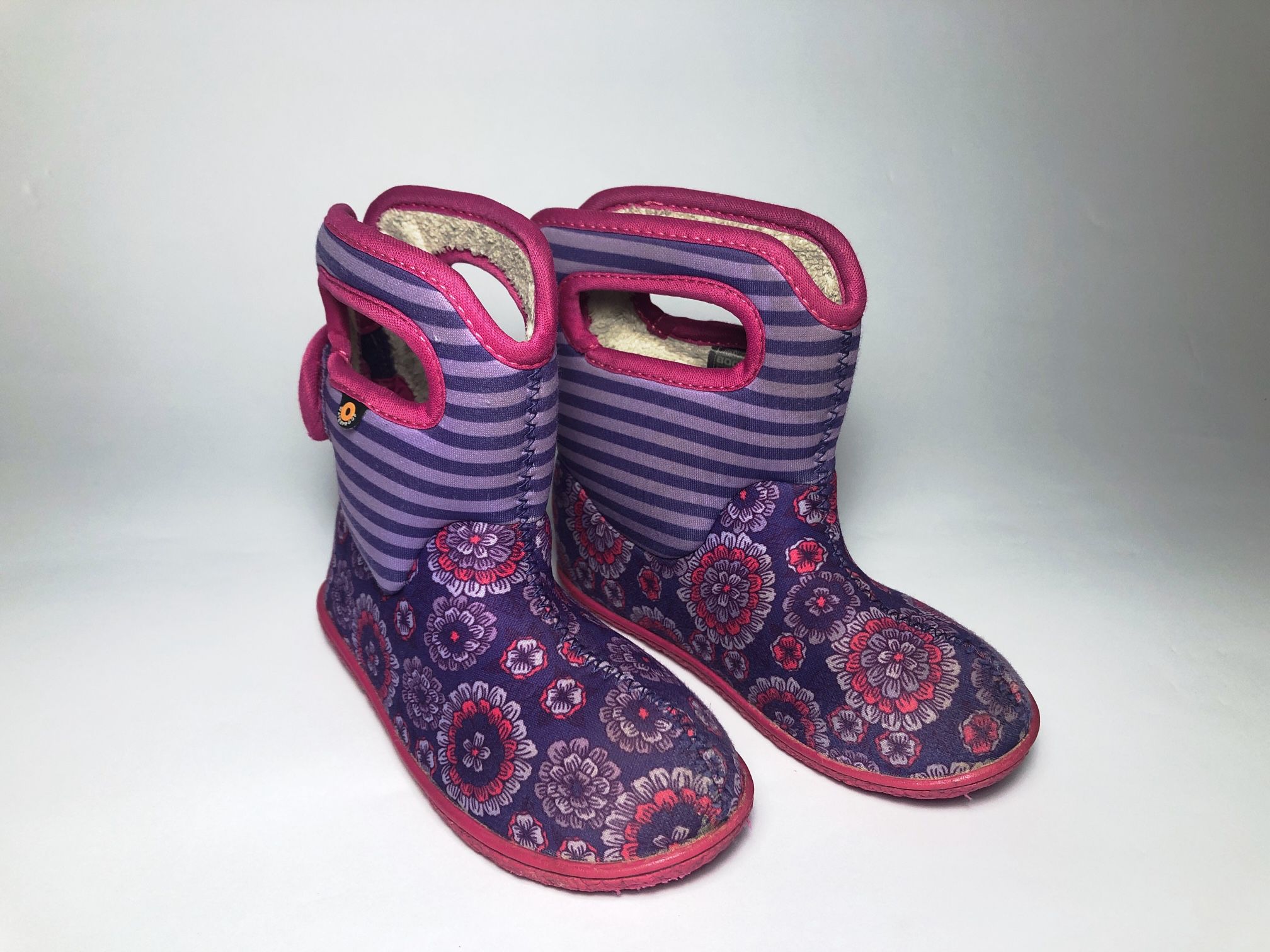 Baby Bogs Pansy Violet Multi Girls Kids Size 9 Insulated Winter Snow Boots