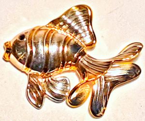 Large goldfish metal Brooch or pin marked BEST in Silvertone and Goldtone !