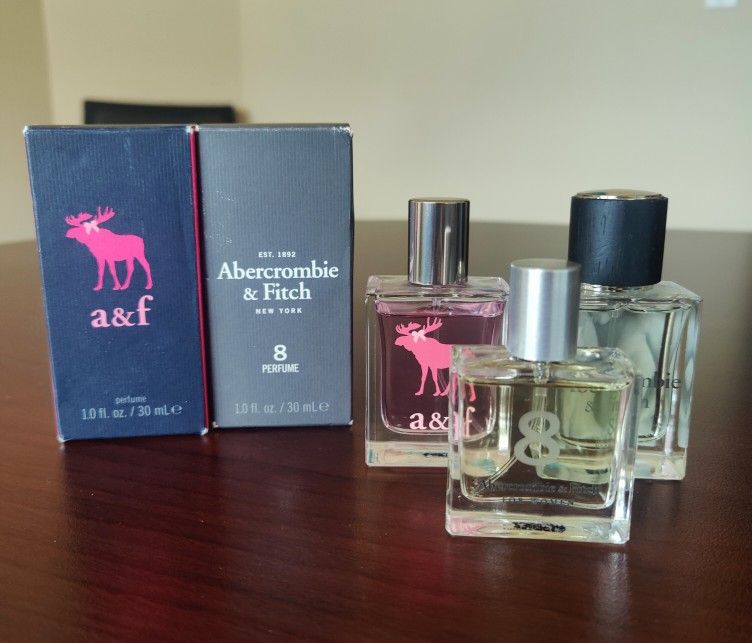 3 Abercrombie & Fitch Perfumes a&f and #8