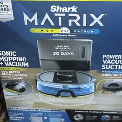 50% Off Retail.    Shark® Matrix 2-in-1 Robot Vacuum & Mop with No Spots Missed on Carpets & Hard Floors, Home Mapping,