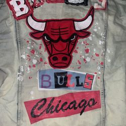 NBA Men's Chicago Bulls Team Classic Denim Jacket Size XXL