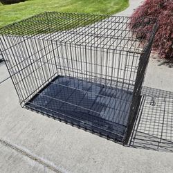 30x48 Large Collapsible Metal Pet Dog Crate With Bottom Grate