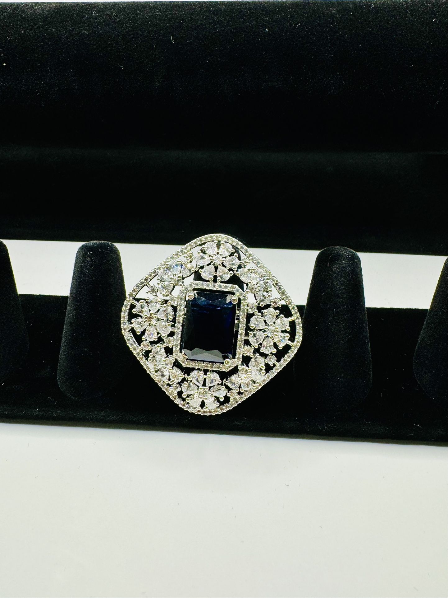 Adjustable Fashion Rings In Cubic Zirconia