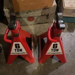 6 Ton Pittsburg Jack Stands # 56368 RV  Truck