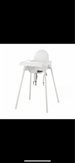 ANTILOP high chair with tray, white/white - IKEA