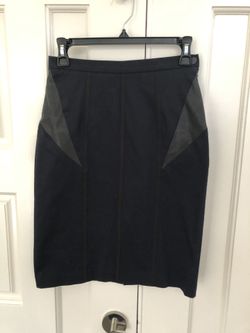 Rag and Bone pencil skirt, size 26, black leather detail
