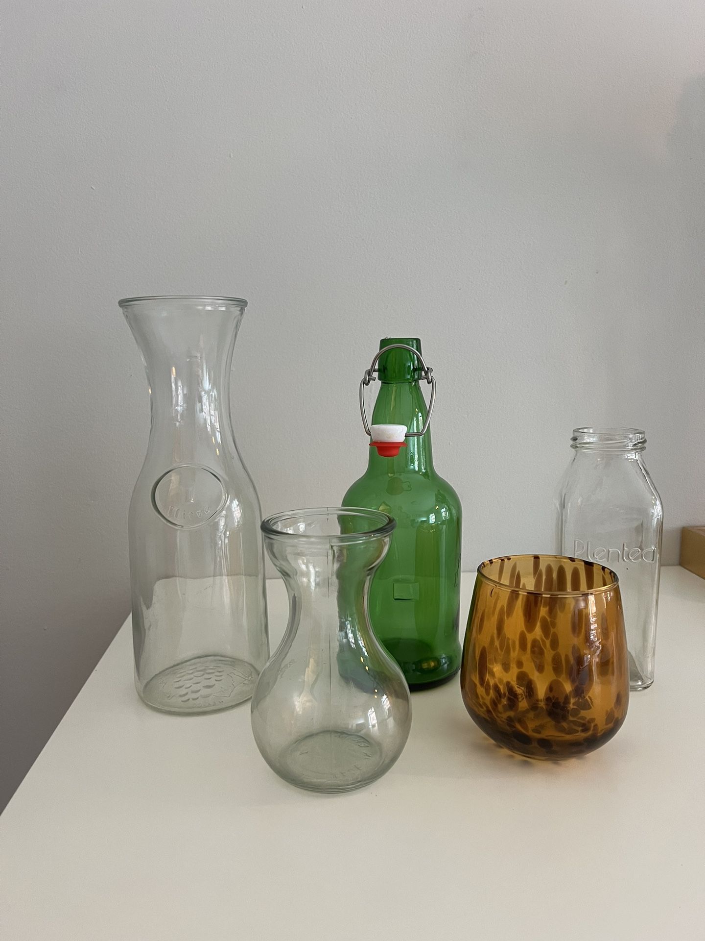 Assortment Of Glass Vases And Carafes