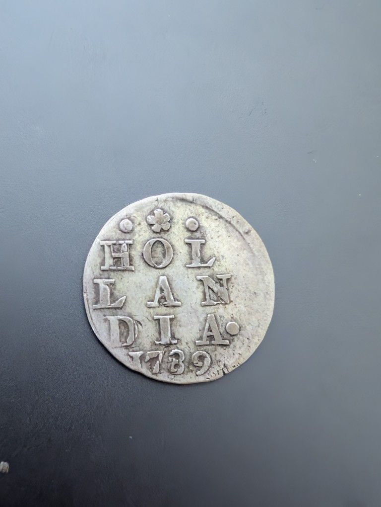 1700s Silver Netherlands 1789 Two Steuver Coin