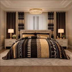 Bedding Set (Queen ), Bedspread Set with Curtains, Comforter Set