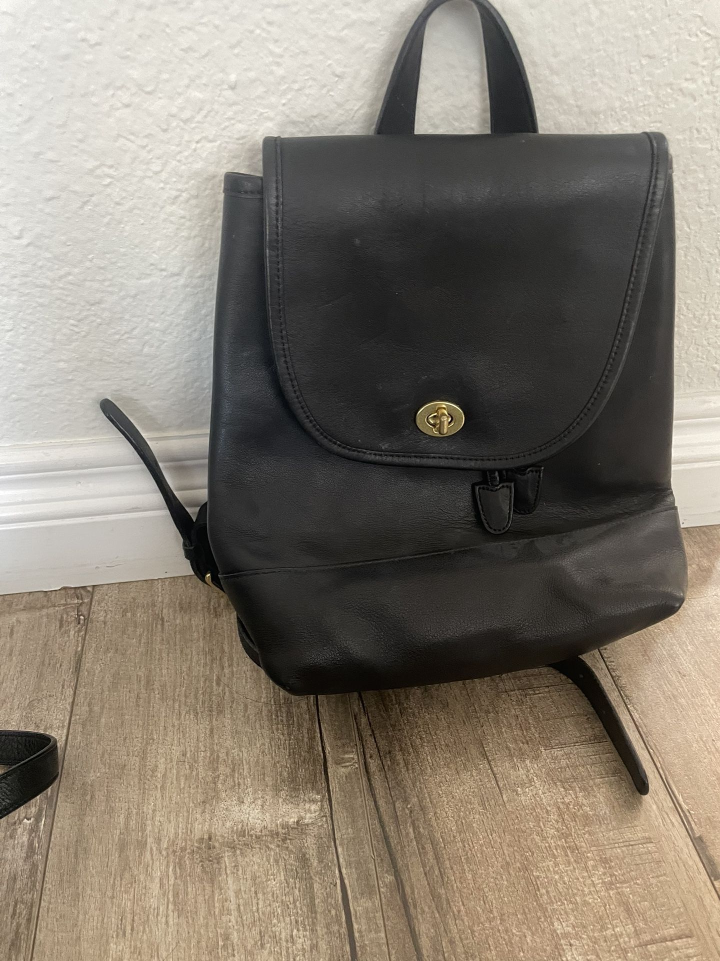 Coach Leather Backpack