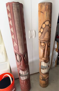 Large tiki masks x2
