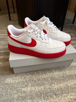 Nike Air Force 1 Low White Red size 8 men