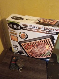 Gotham steel electric smoke less grill & griddle