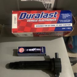 Duralast, ignition coil and spark plug