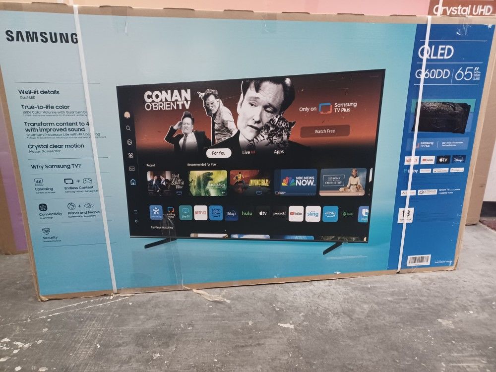 65" Screen QLED SMART 4K ULTRA HDTV BY SAMSUNG. Q60DD. 1 Year Warranty