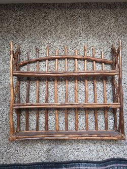 Vintage Wooden Rustic Wall Shelf, Spice Rack