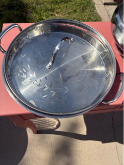 Princess House Stainless Steel Skillet with Glass Lid