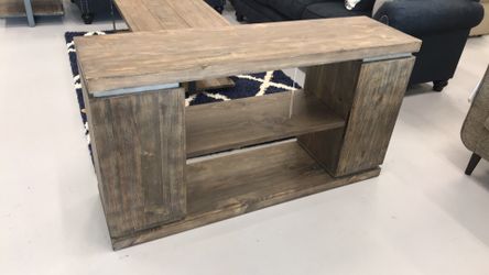 brand new Hand crafted SOLID WOOD multi purpose Tv stand/console/sofa table 54x15x29”