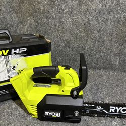 RYOBI 40V HP Brushless 12 in. Top Handle Battery Chainsaw (Tool Only)