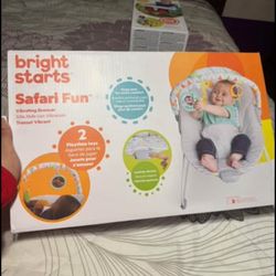 Bright starts safari fun , vibrating bouncer
