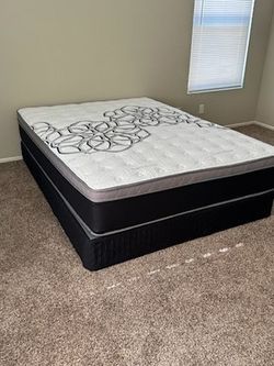 Queen Size Mattress Pillow Top 12"     new mattress in a plastic sealed.   We offer same day delivery