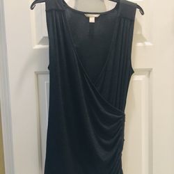 Banana Republic Brand Women’s Grey Top Shirt With Zipper On The Side Size Large